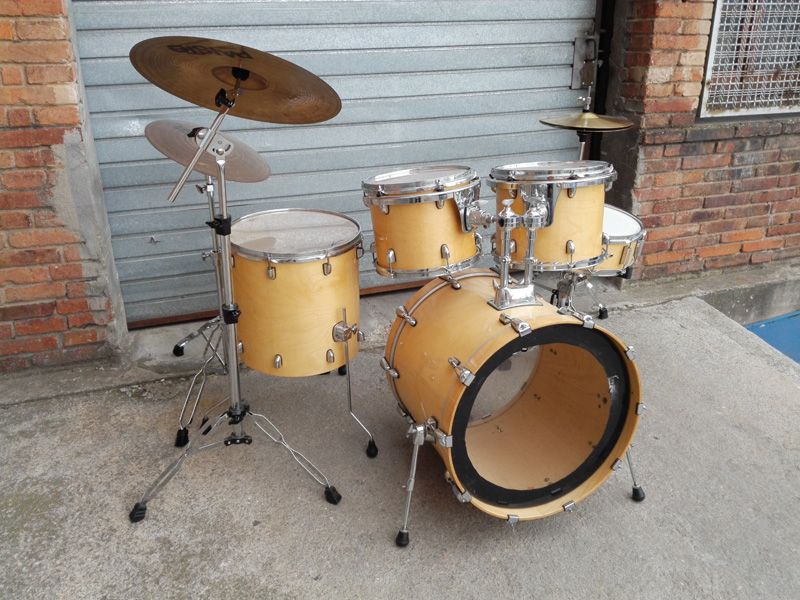 bateria basix instrumento musica percusion madera inox 1u